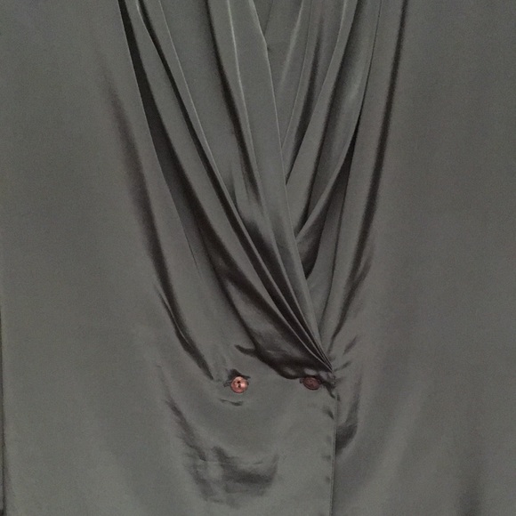 Casual Corner Dressy Green Wrap Blouse - Picture 4 of 7